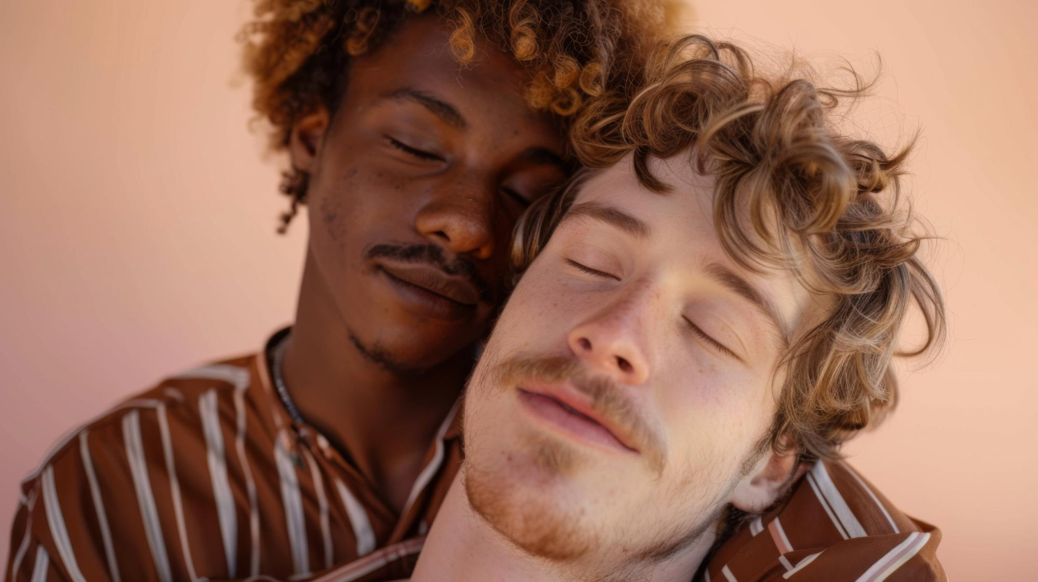 Two men sharing a quiet, close moment together
